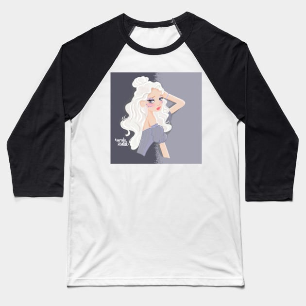 Diamonds Princess Baseball T-Shirt by Aurealis